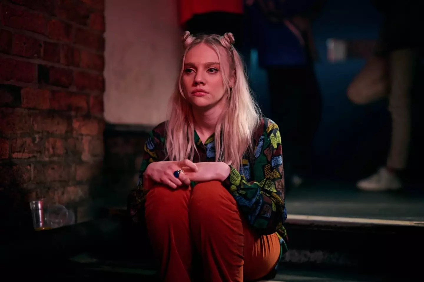 Áine Rose Daly plays the character of Robyn - a server who suffers with Crohn's disease.