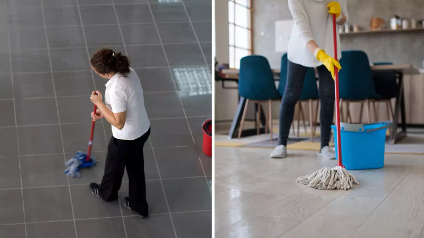Cleaner reveals what you’re actually supposed to do if someone is mopping floor you want to walk on