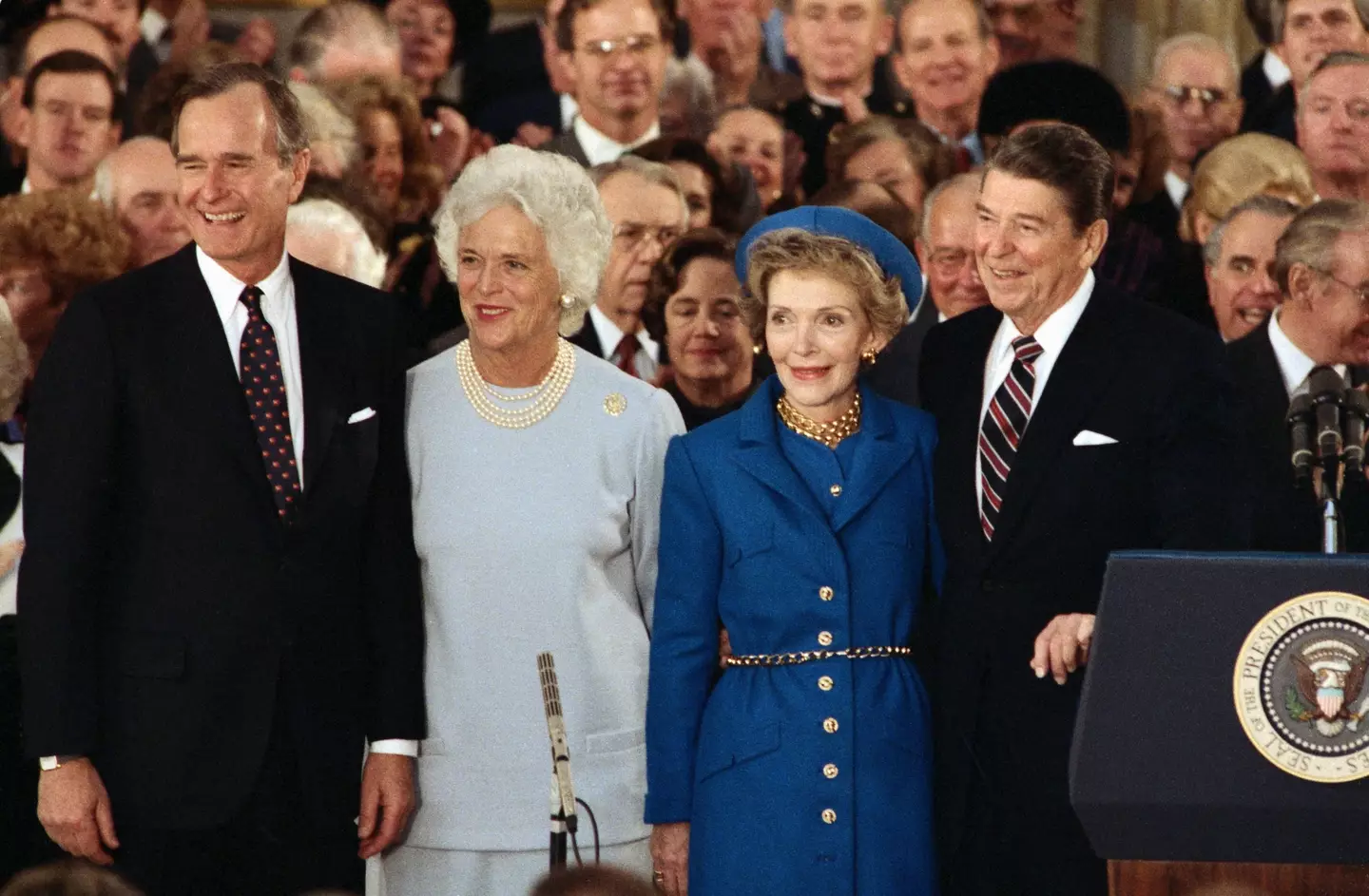 Ronald Reagan's inauguration was the last to take place indoors (Bettmann/Contributor/Getty)