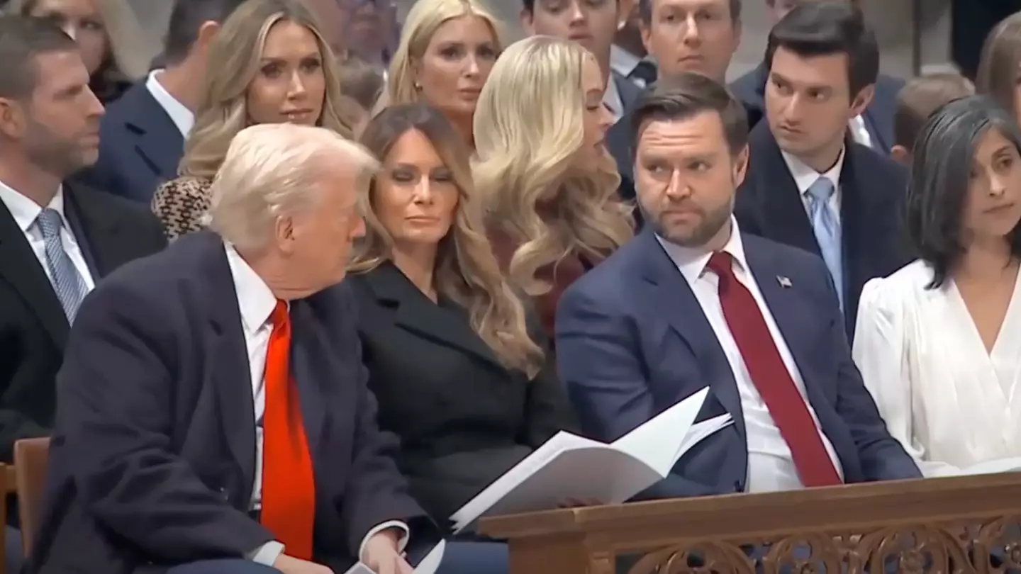 Lip reader reveals 5 scathing words Donald Trump whispered to JD Vance as bishop made LGBTQ+ plea