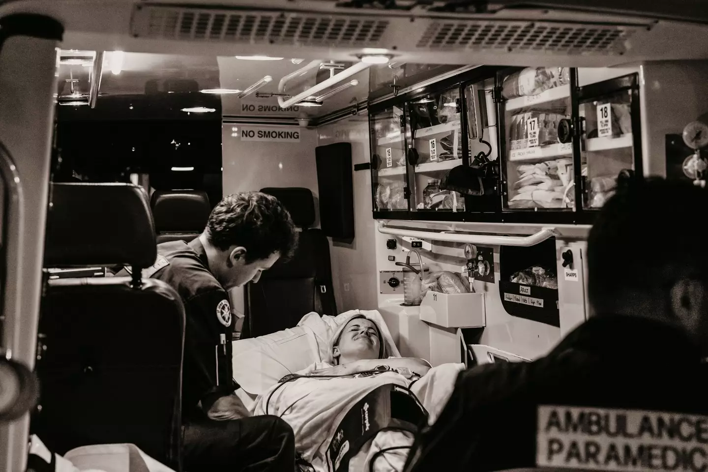 Paramedics made it to the birth just in time.