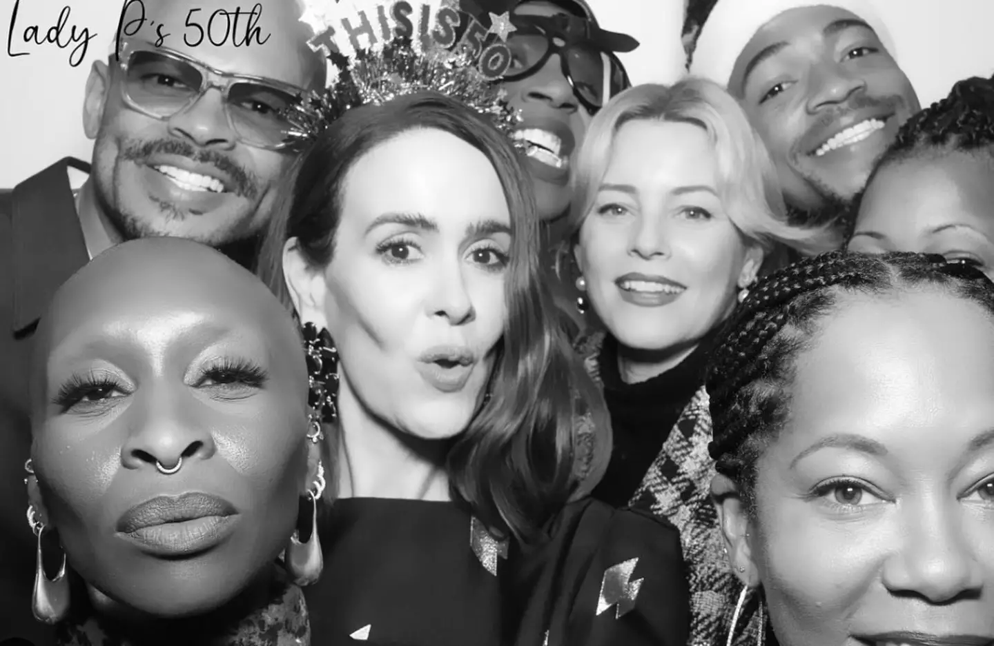 Sarah Paulson celebrated her 50th birthday party over the weekend (Instagram/@shinybootz)