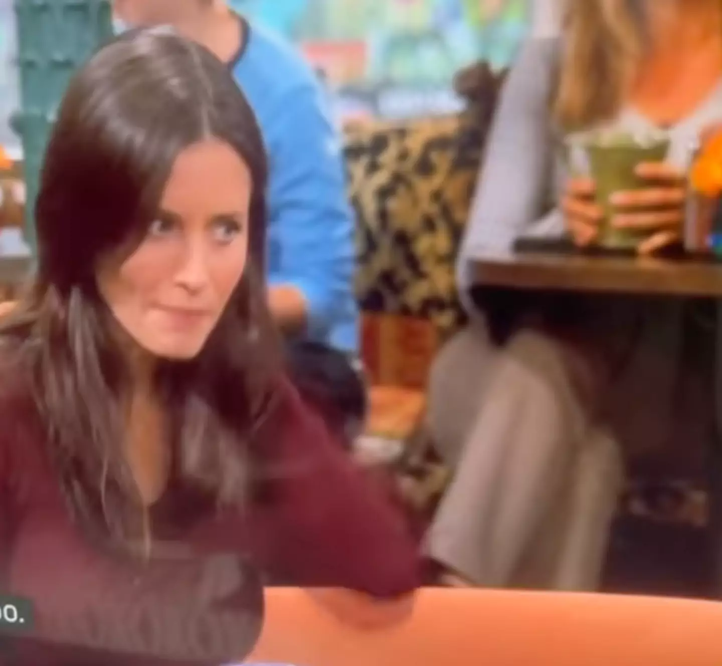 Monica's stand-in could be seen later on in the shot. (HBO)