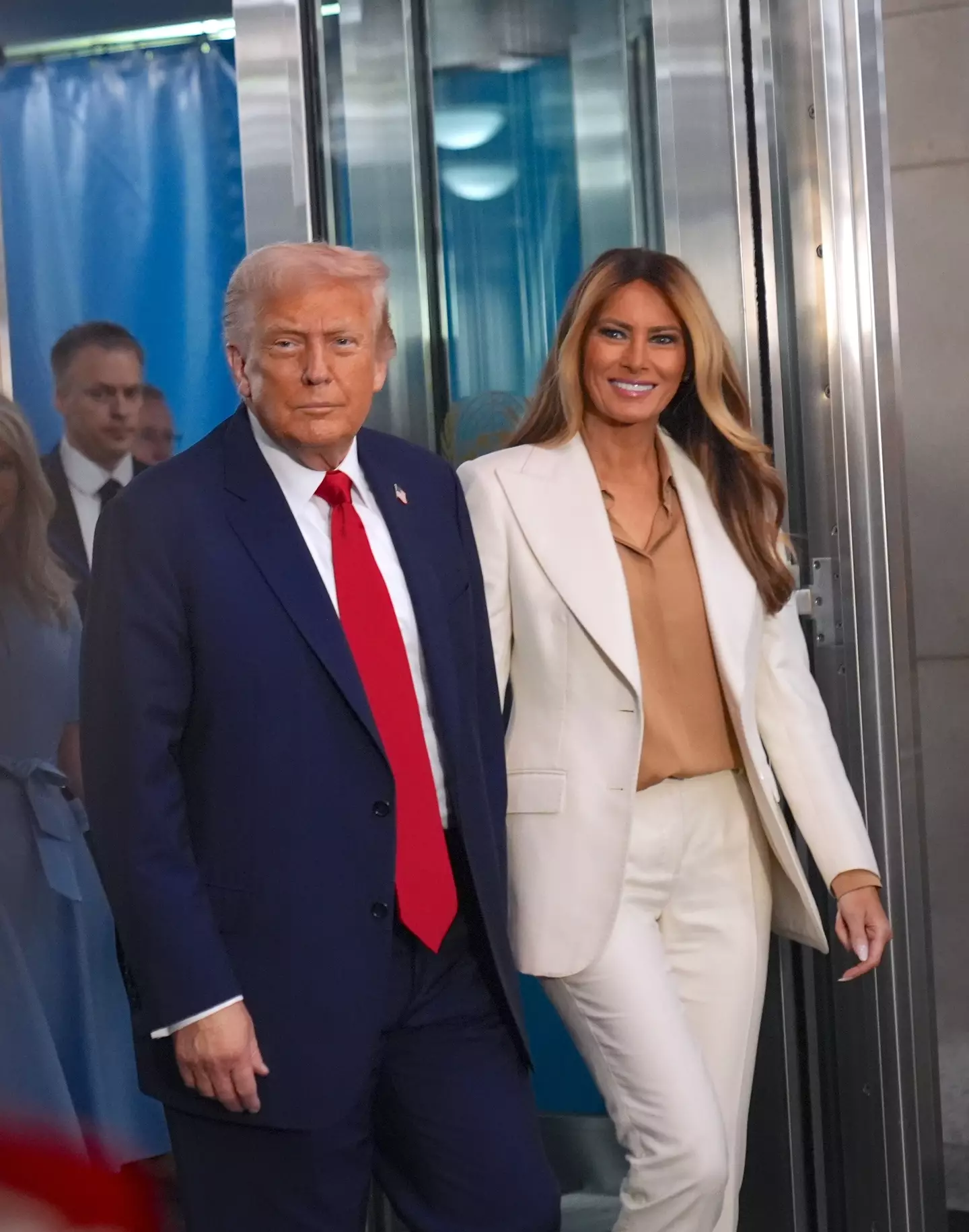 People are convinced that Donald Trump was sabotaged during his UN visit (Selcuk Acar/Anadolu via Getty Images)