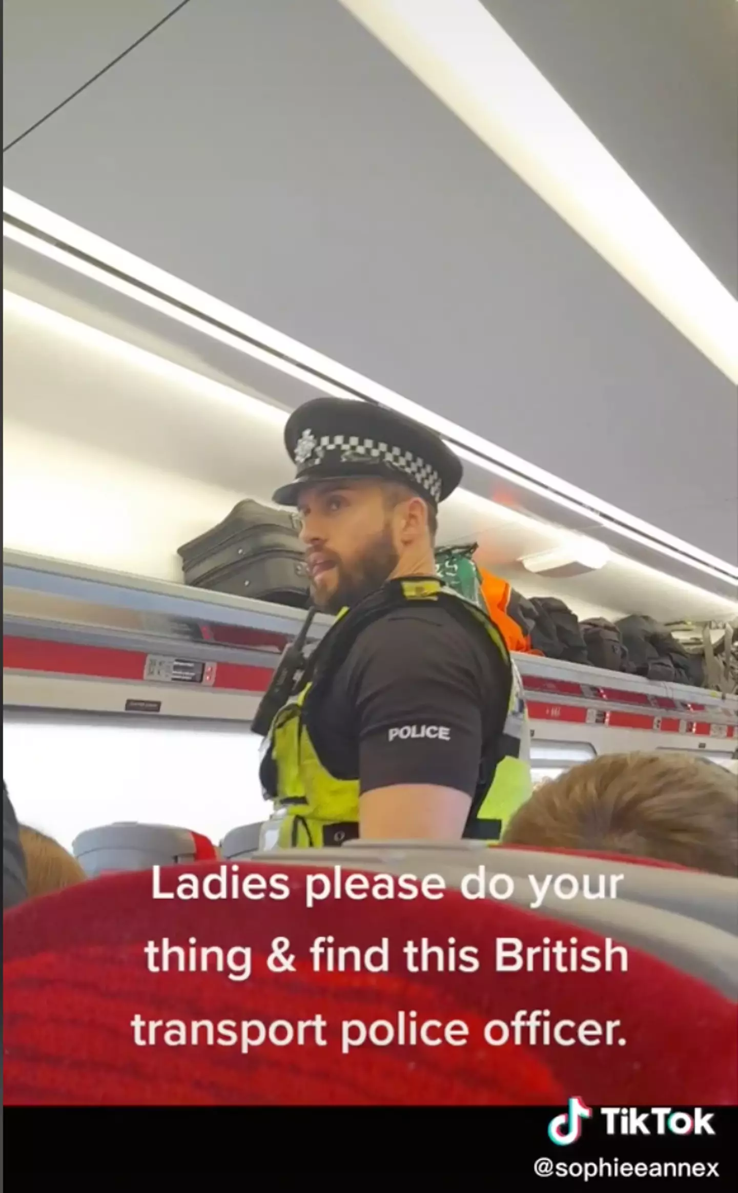 A British Transport Police officer is TikTok's latest crush. (