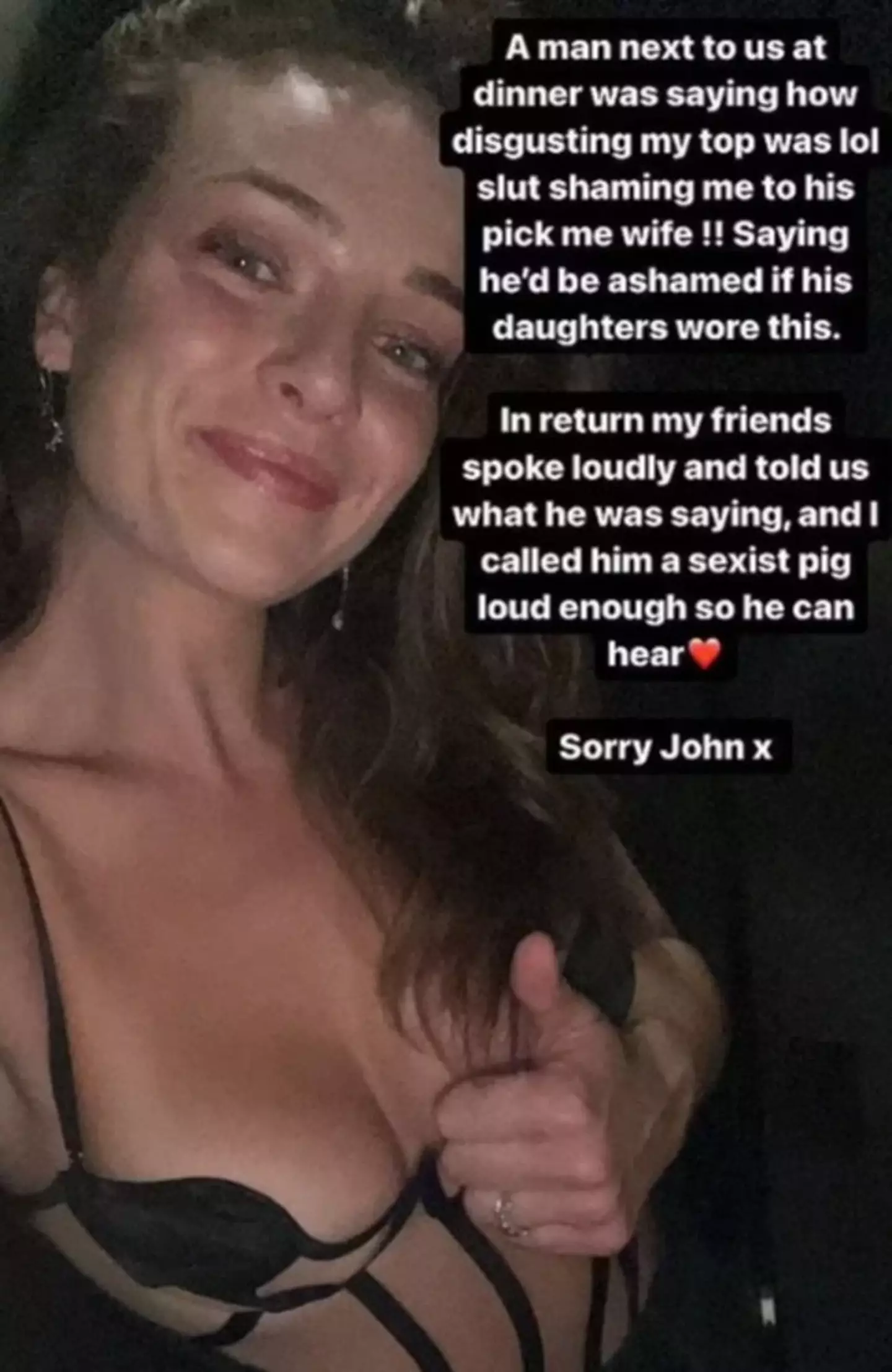 Abbie hit back at a 'boomer' who made comments about what she was wearing.