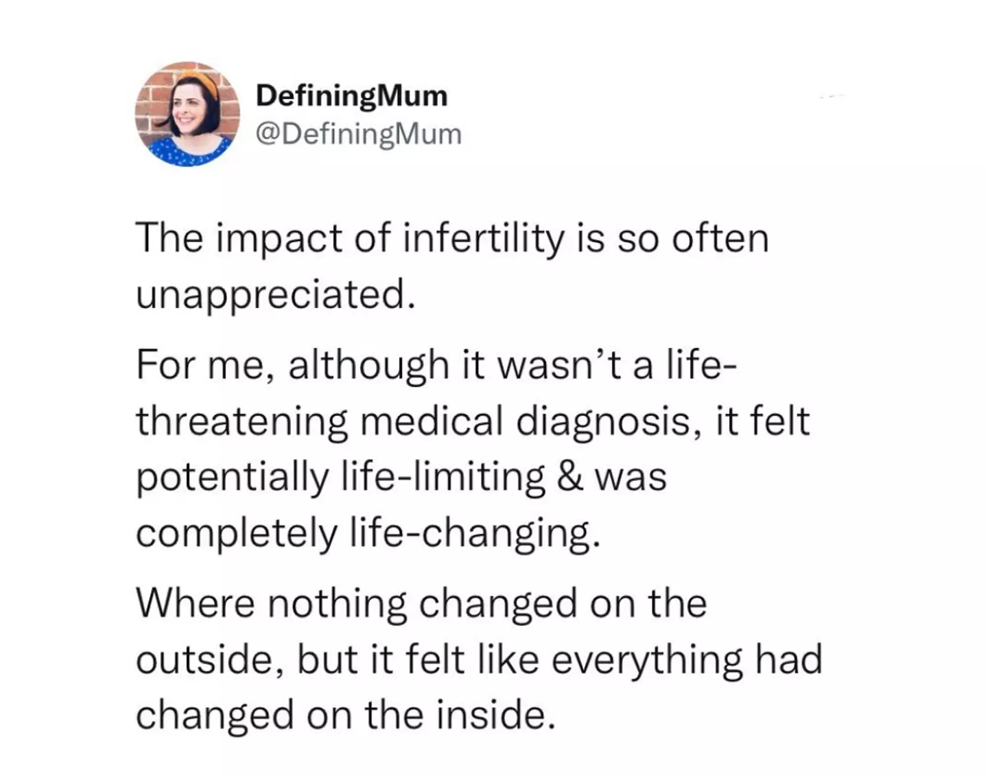 Becky was conflicted over whether or not to use an egg donor.