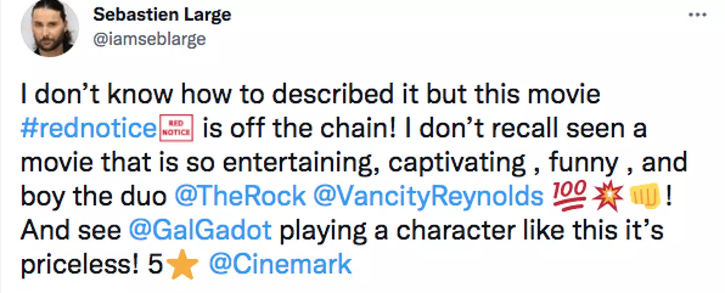 Another fan described the film as being 'off the chain' (