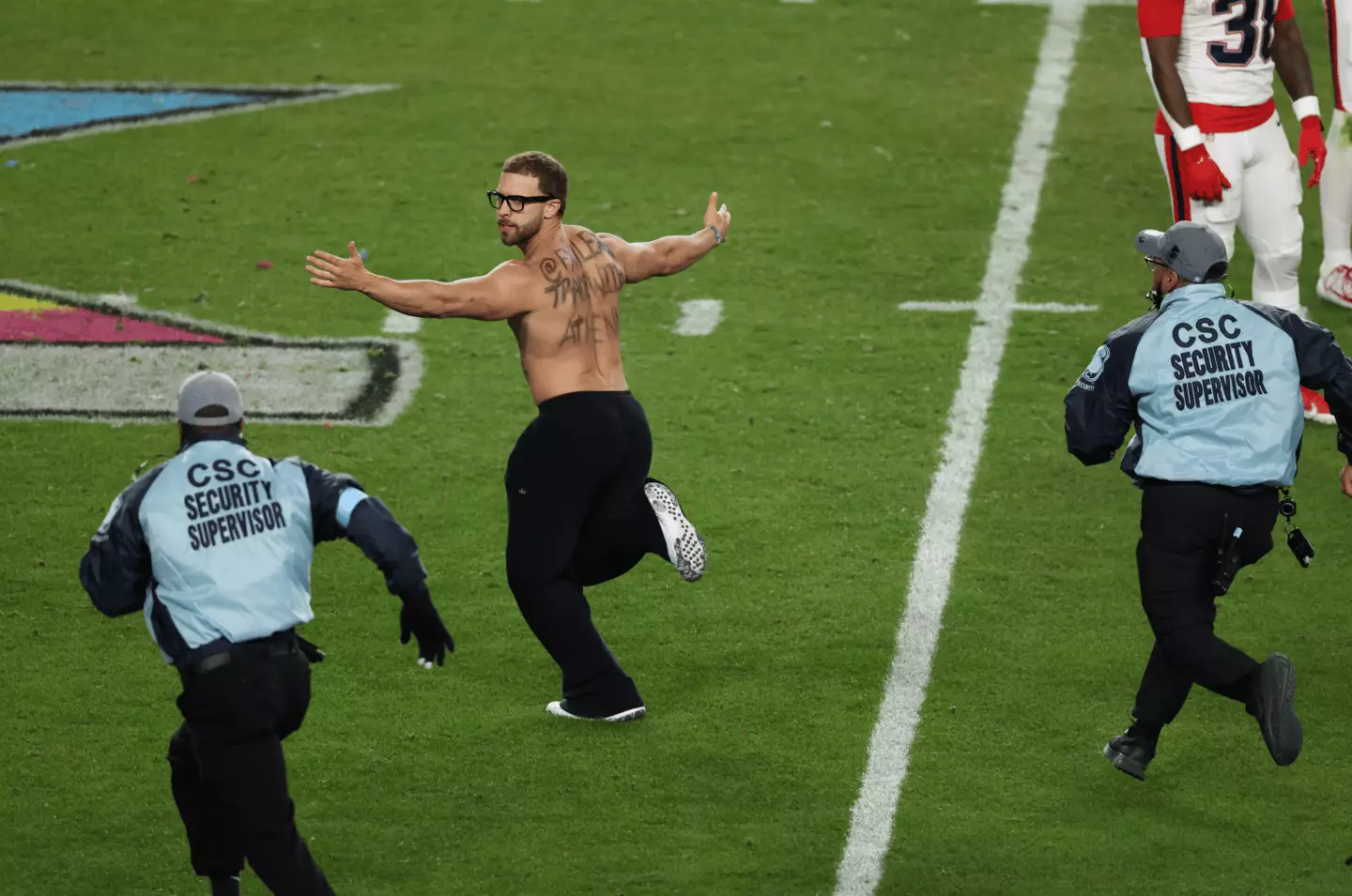 The Super Bowl streaker made headlines around the world (Matthew Huang/Icon Sportswire via Getty Images)