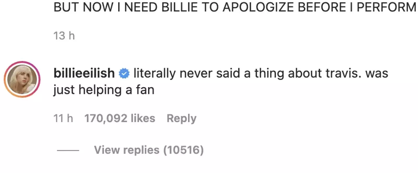 Billie Eilish has responded to Kanye West (