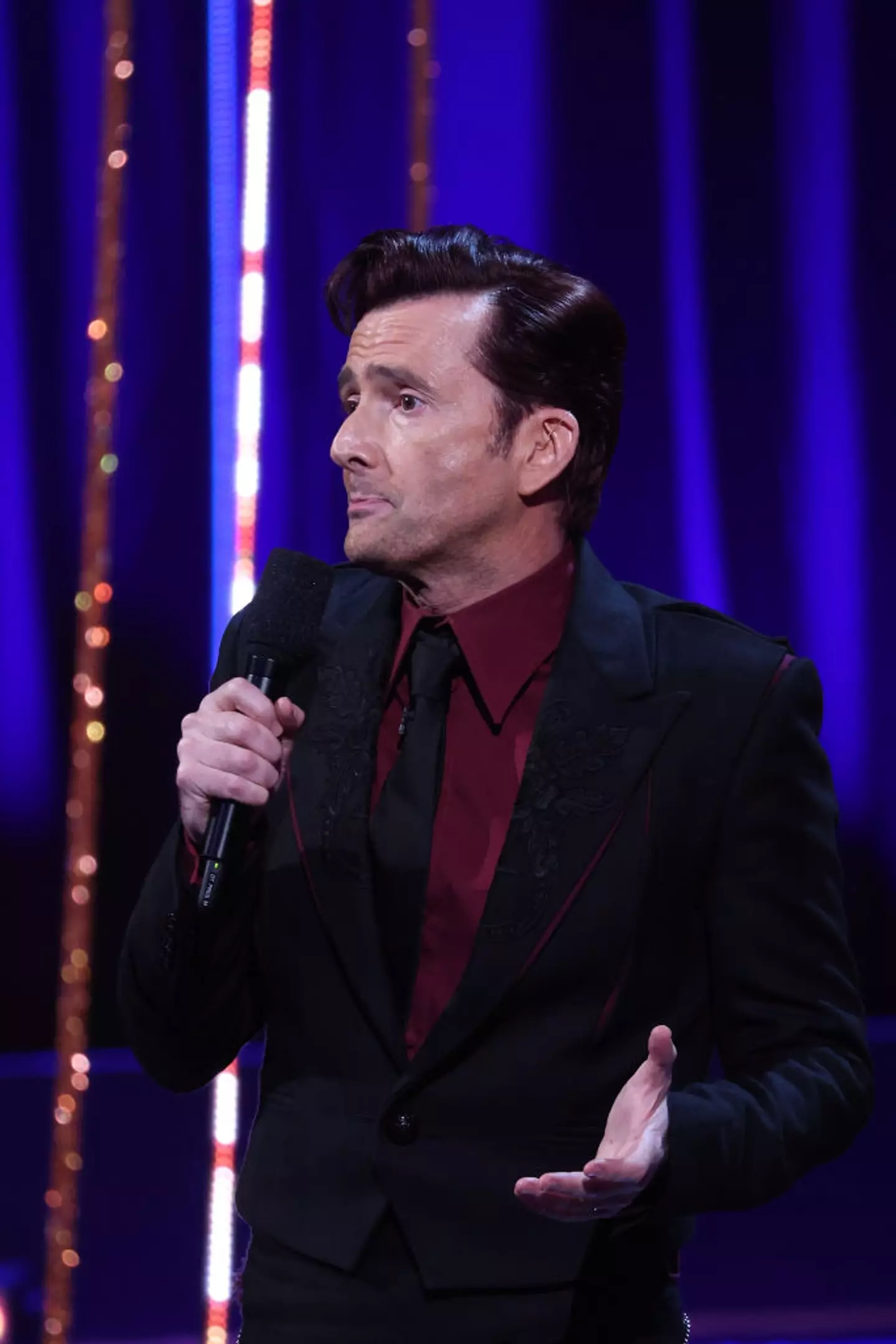 The host made jokes about several celebrities. (Tristan Fewings/BAFTA / Contributor / Getty)