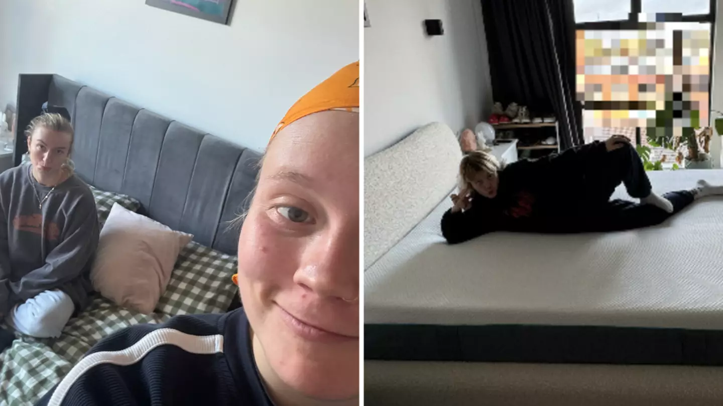 Woman shocked after trying ‘roll-over’ test on brand new mattress