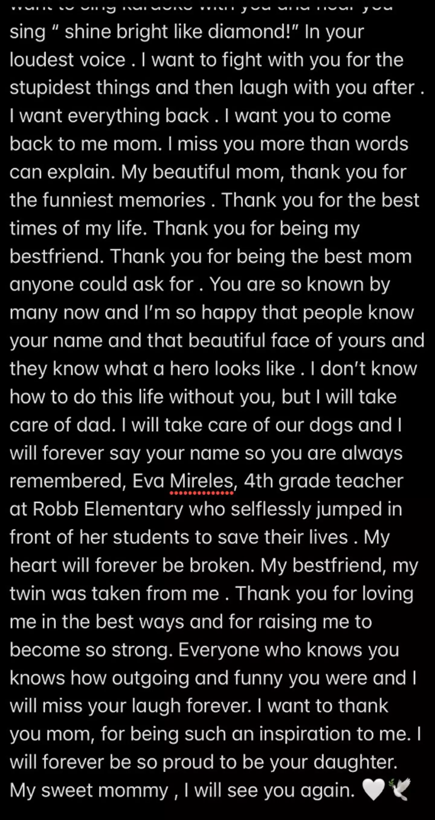 The tribute was shared on Twitter (