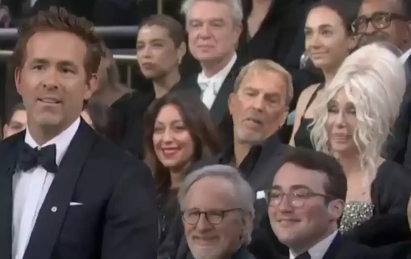 Kevin Costner appeared visibly unimpressed (NBC)