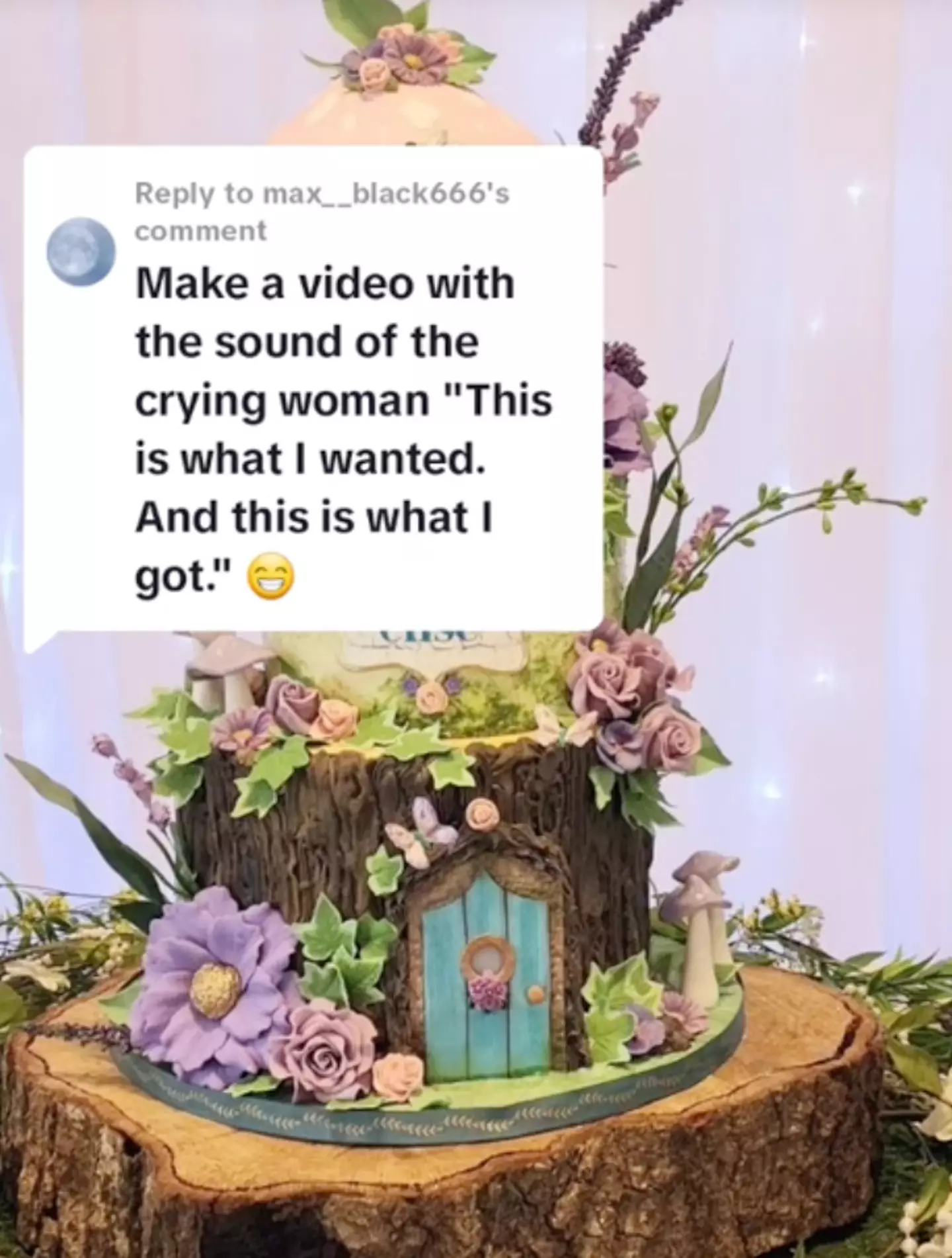 The cake that the woman actually wanted.