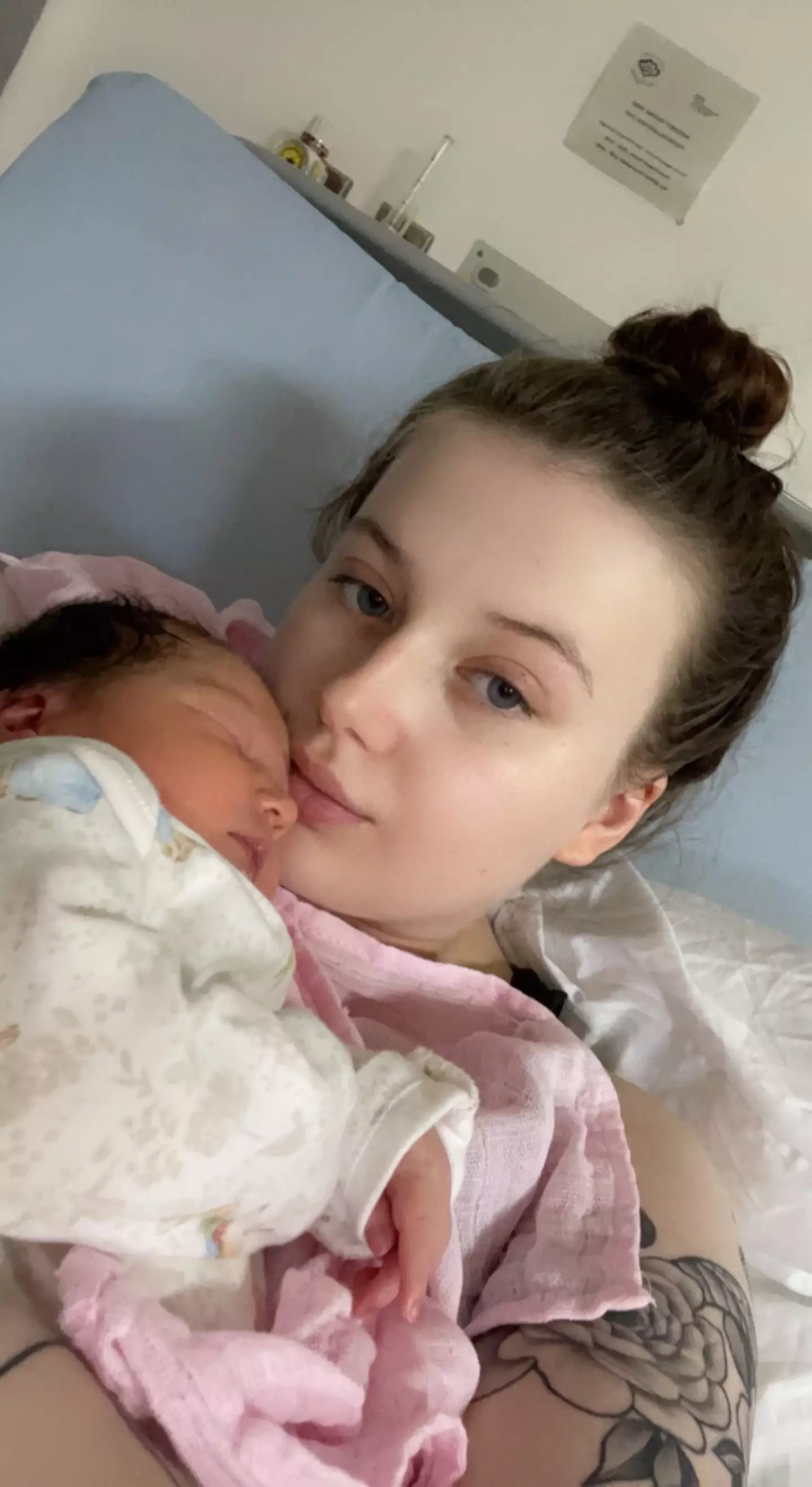 Grace shared a video of her month-old daughter Emilia.