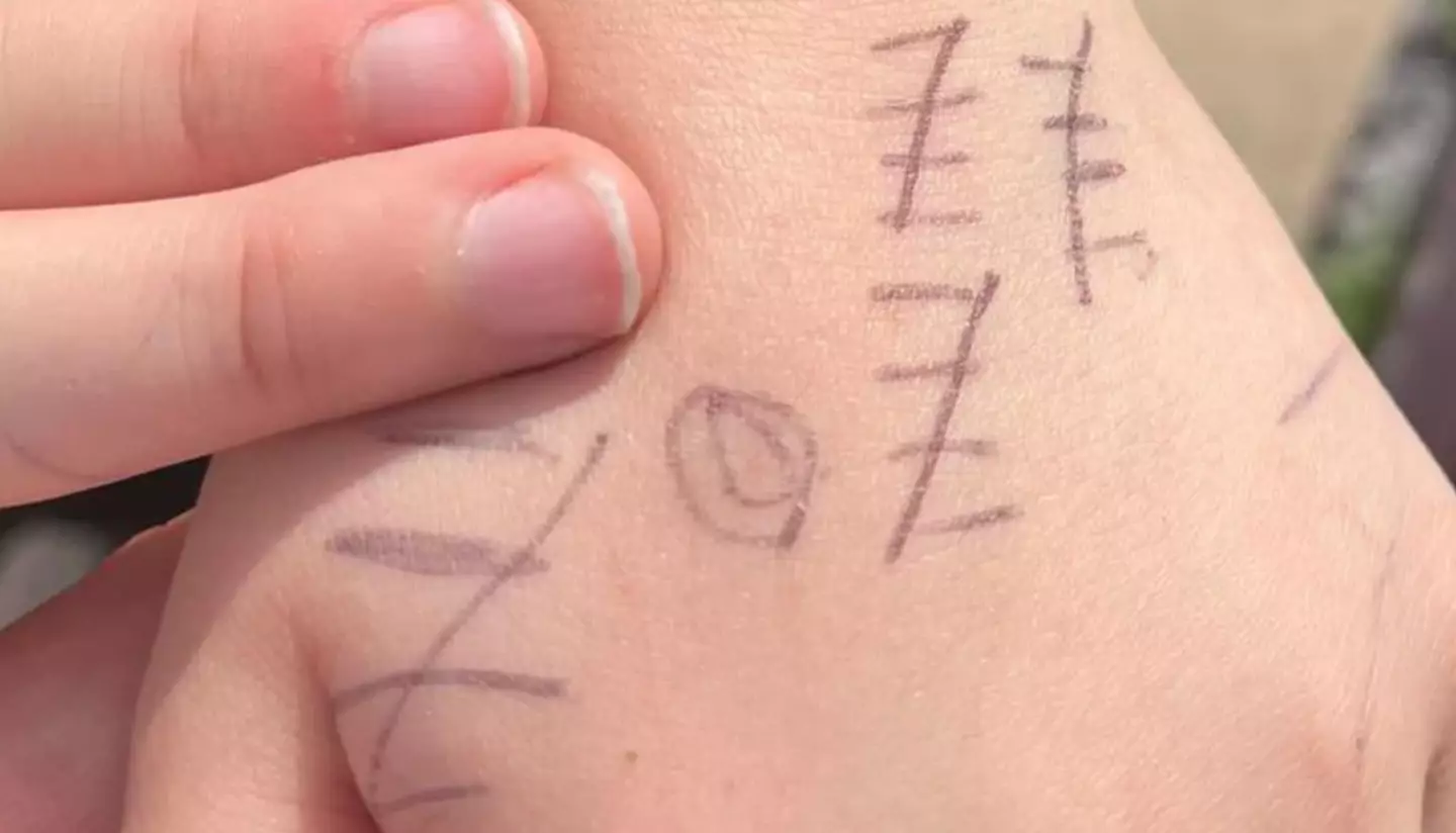 The concerned dad shared the photo on Twitter.