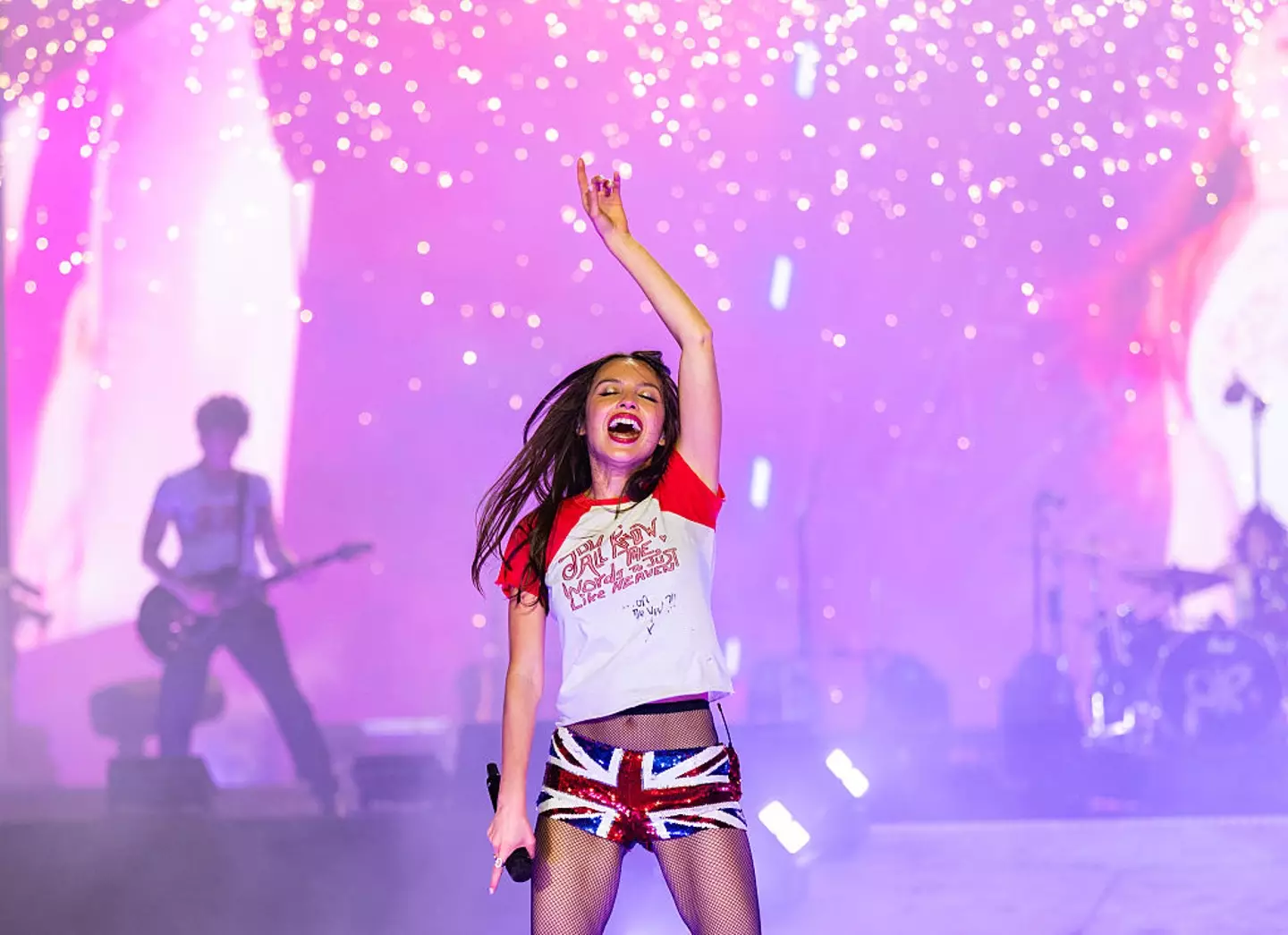 Fans defended the 22-year-old and praised her for headlining the beloved British festival (Samir Hussein / Contributor / Getty Images)