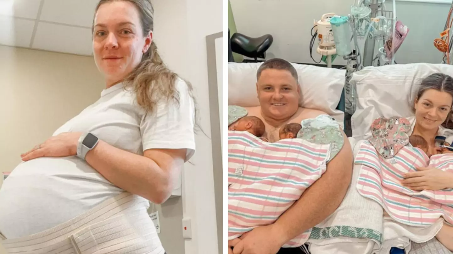 Woman who was told she may never have children is now a mum to quadruplets