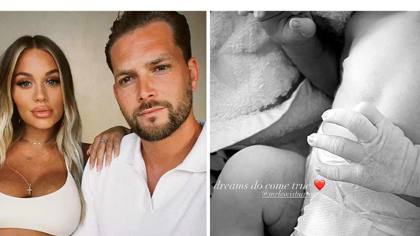 Lottie Tomlinson and Lewis Burton welcome first child together