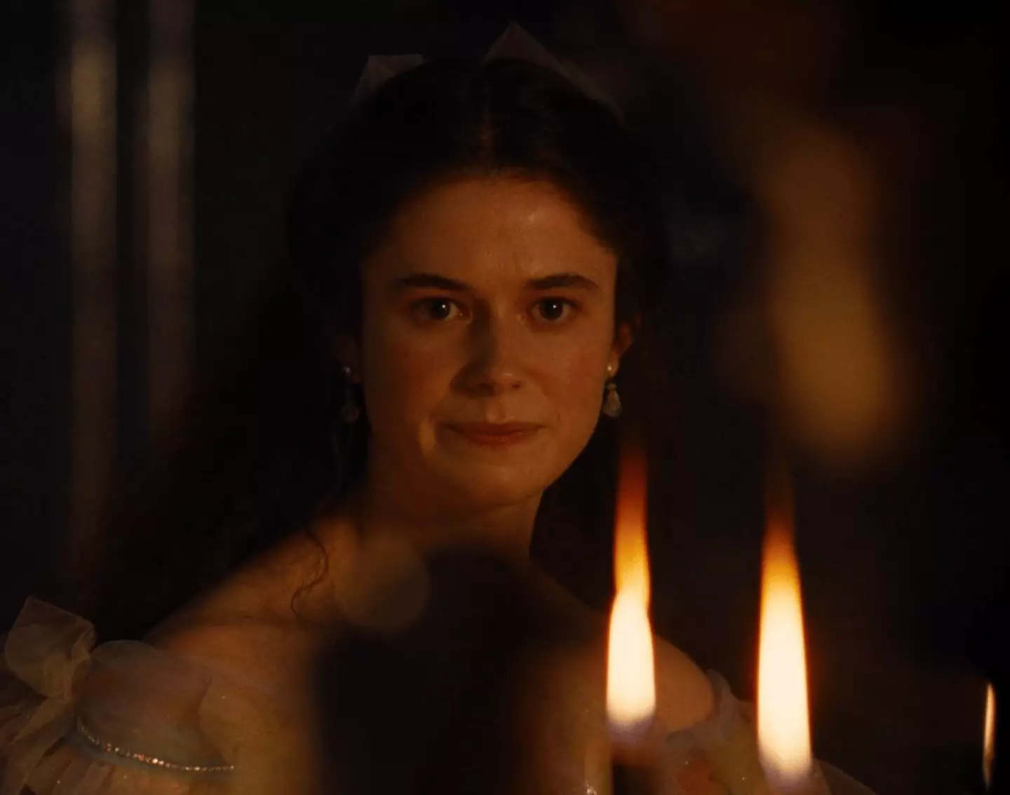 Saltburn actress Alison Oliver stars as Isabella Linton in the Emerald Fennell-directed flick (Warner Bros.)