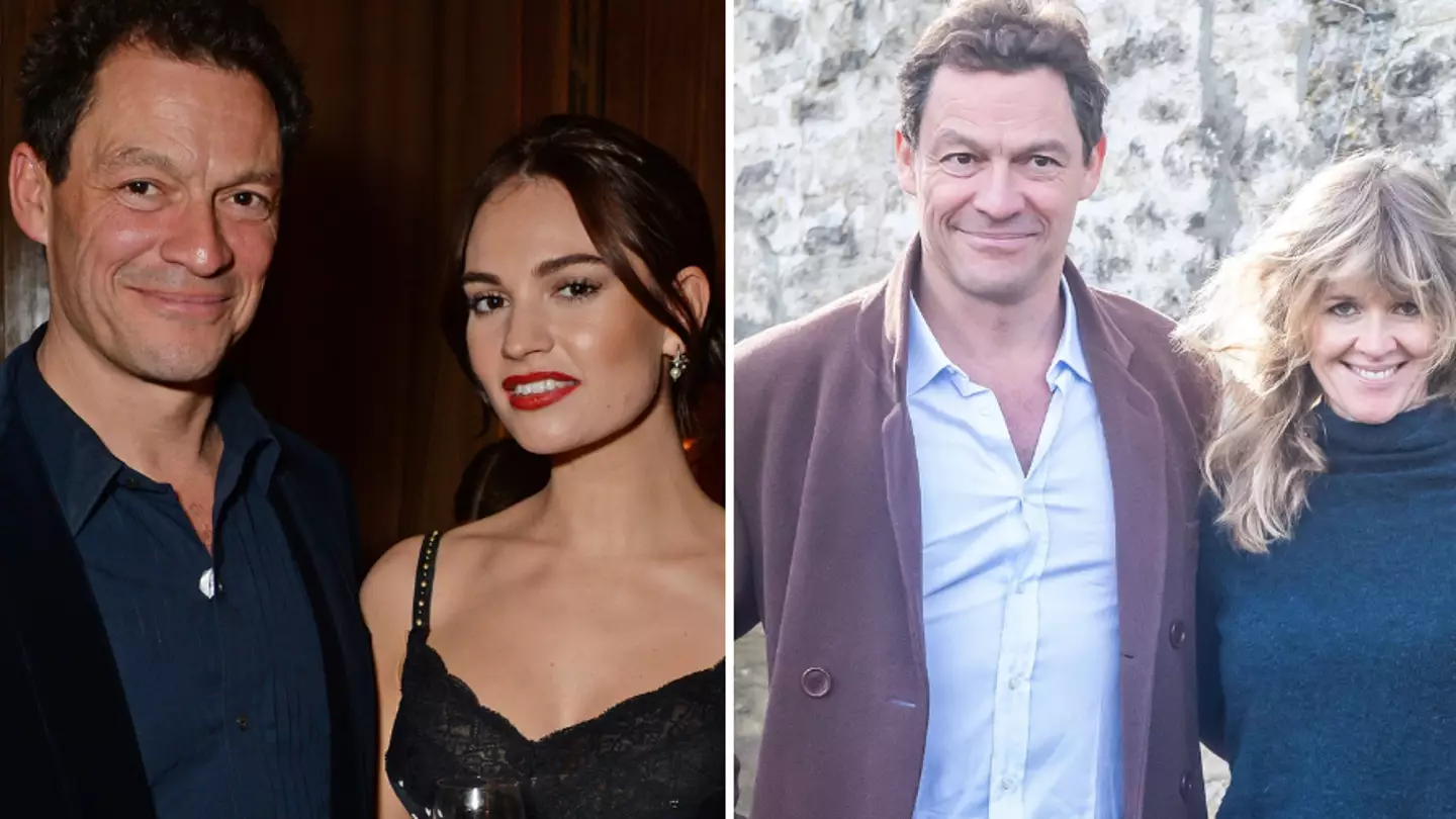 The Crown’s Dominic West reveals how his wife reacted after Lily James kissing scandal
