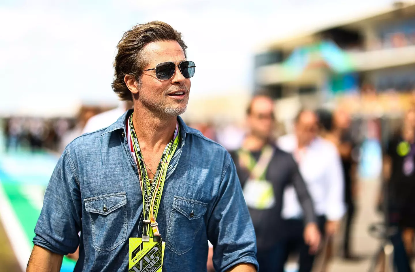 Brad Pitt at the F1 grand prix in Austin last month.
