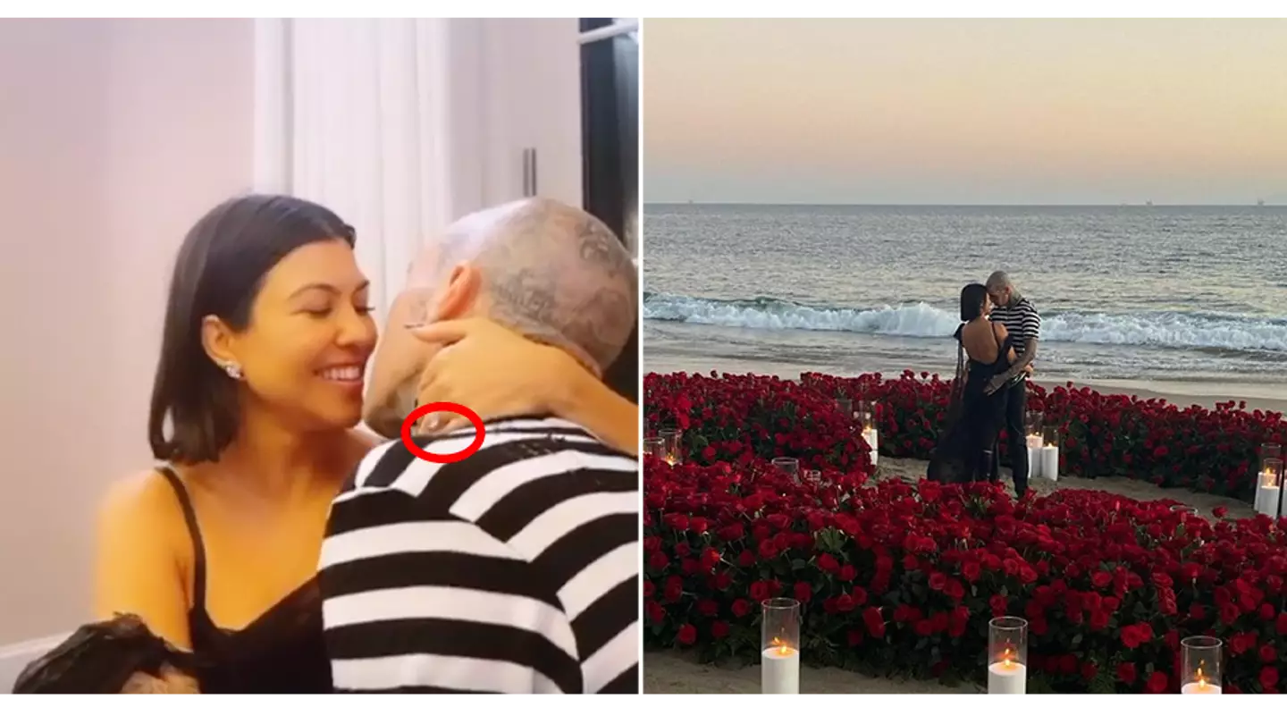 Kourtney Kardashian Engaged: Kim Shares Kourtney's Massive Engagement Ring After Travis Barker Proposal
