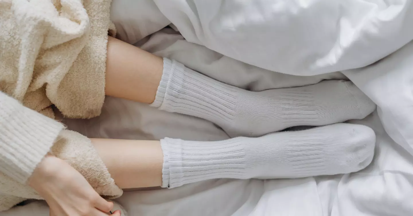 Wearing socks to bed can help you get a deeper sleep.