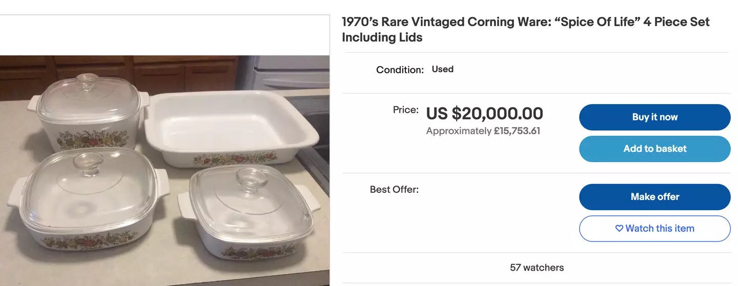 The collector's items are being listed upwards of £15k on eBay.