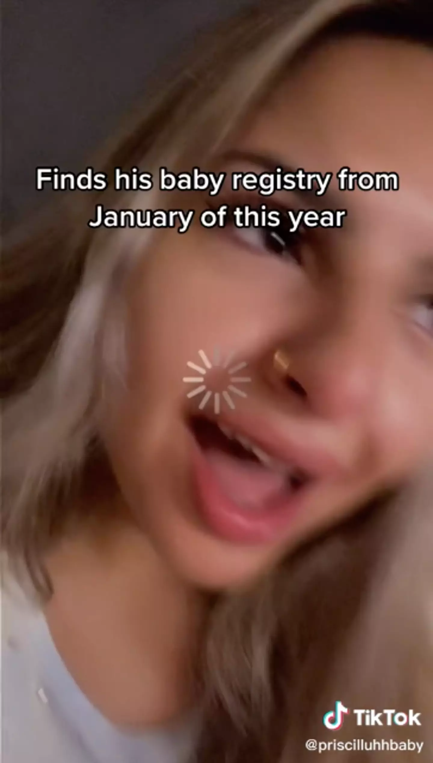 Priscilla found a baby registry online (