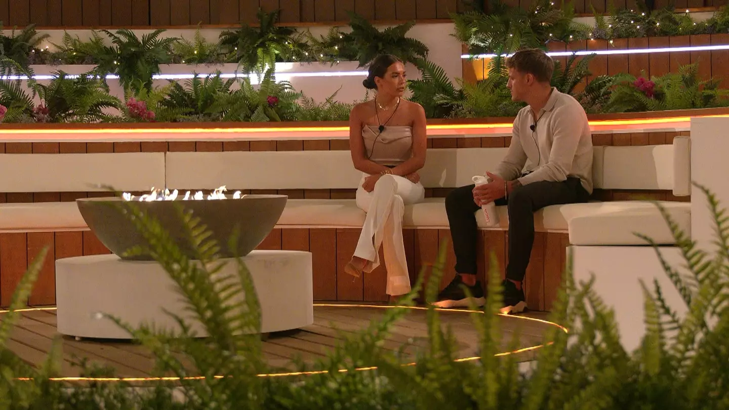 Gemma and Luca are seen chatting after her slip-up.