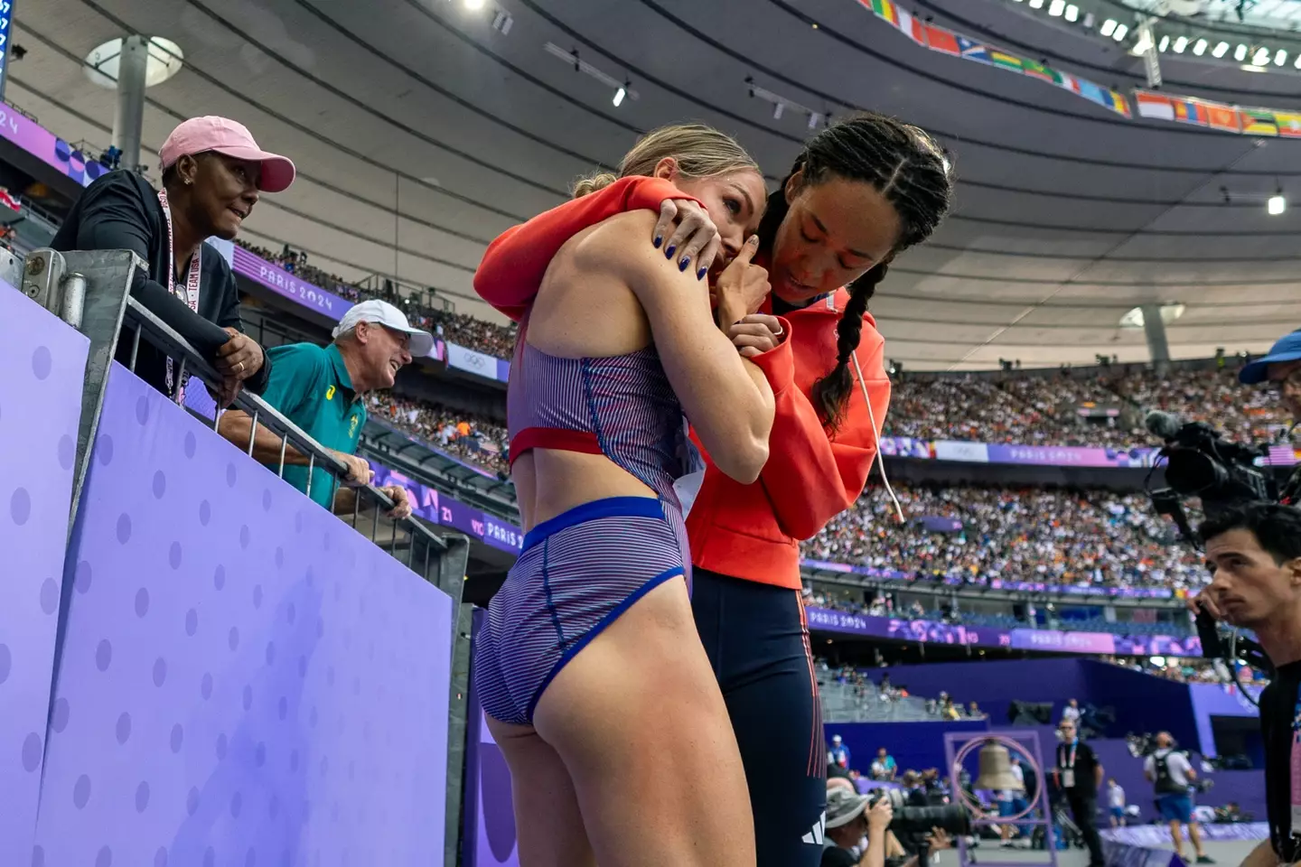 Team USA heptathlon star, Chari Hawkins, scored a zero in her high jump. (Tim Clayton/Corbis via Getty Images)