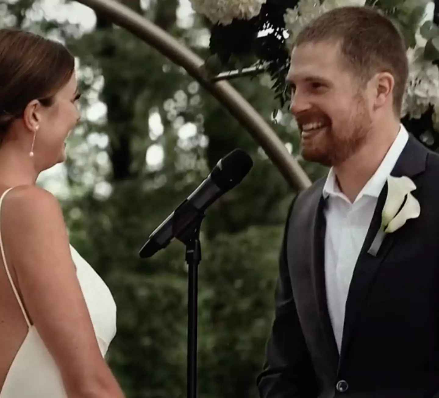 'I will spend forever trying my very best to be the man that you deserve,' the groom resolved.