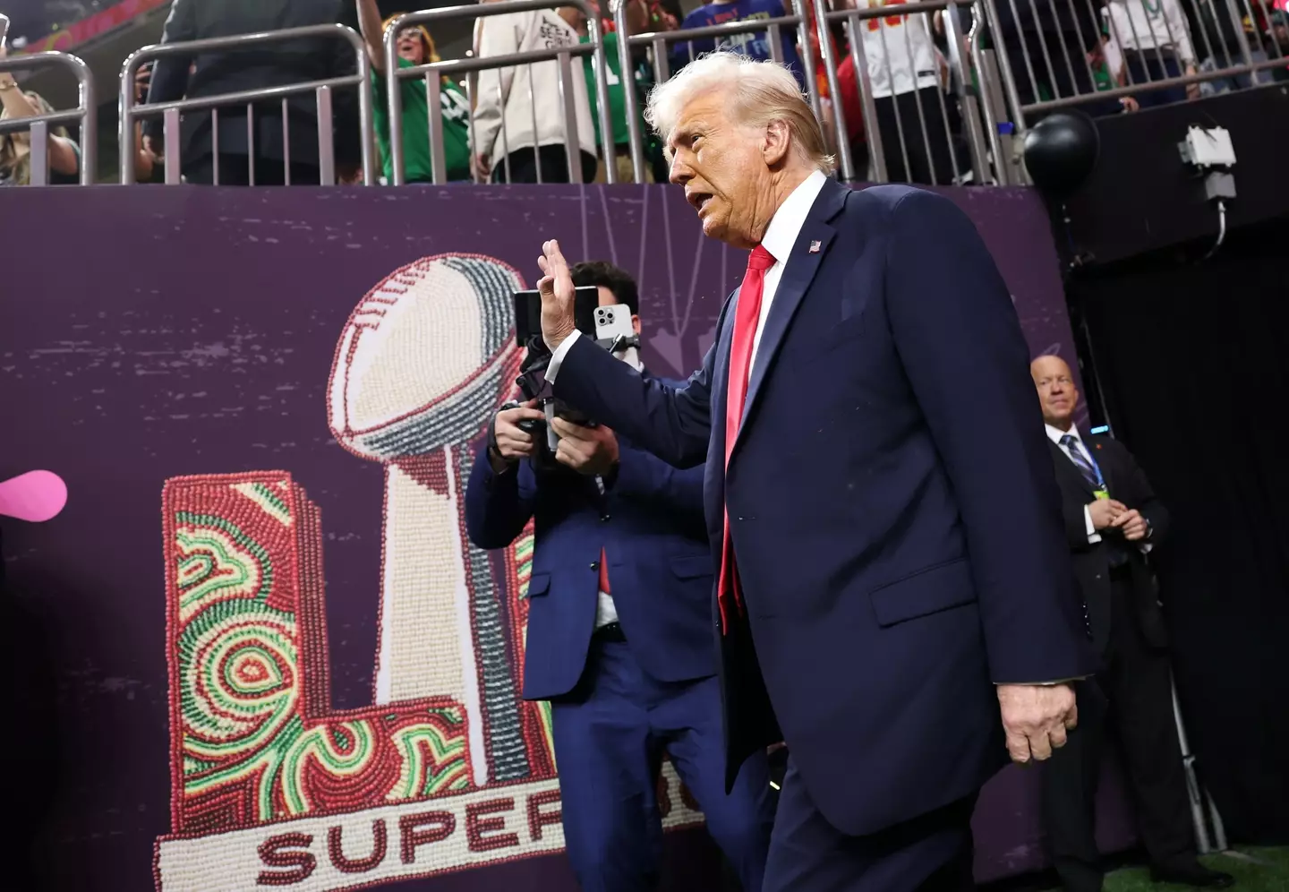 Trump left the game early (Jamie Squire/Getty Images)