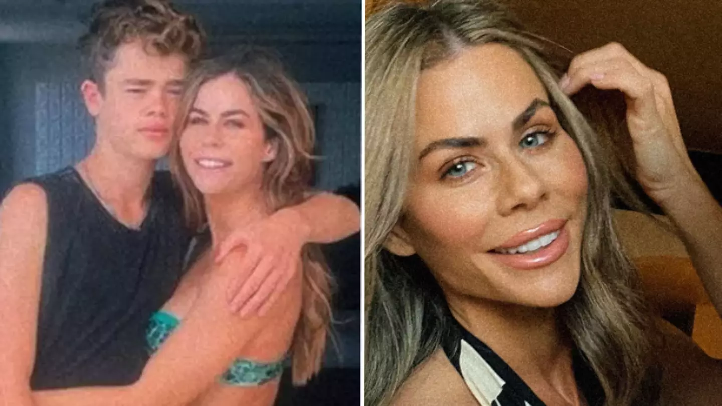 Mum hits back at cruel trolls after being slammed for 'inappropriate' bikini picture with 15-year-old son
