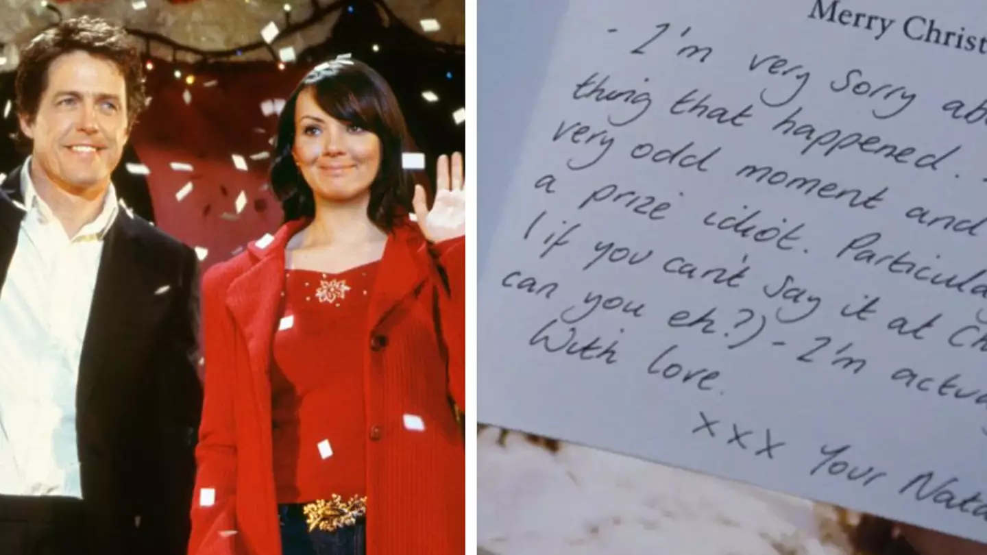 Love Actually fans spot hilarious mistake in Natalie's Christmas card to the prime minister