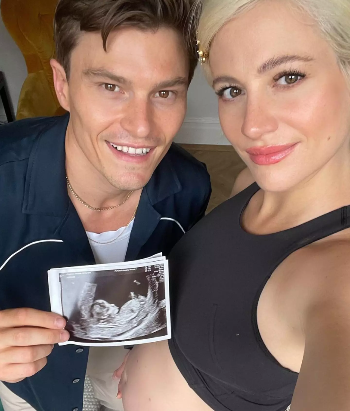 Pixie Lott and husband Oliver Cheshire are expecting their first baby.