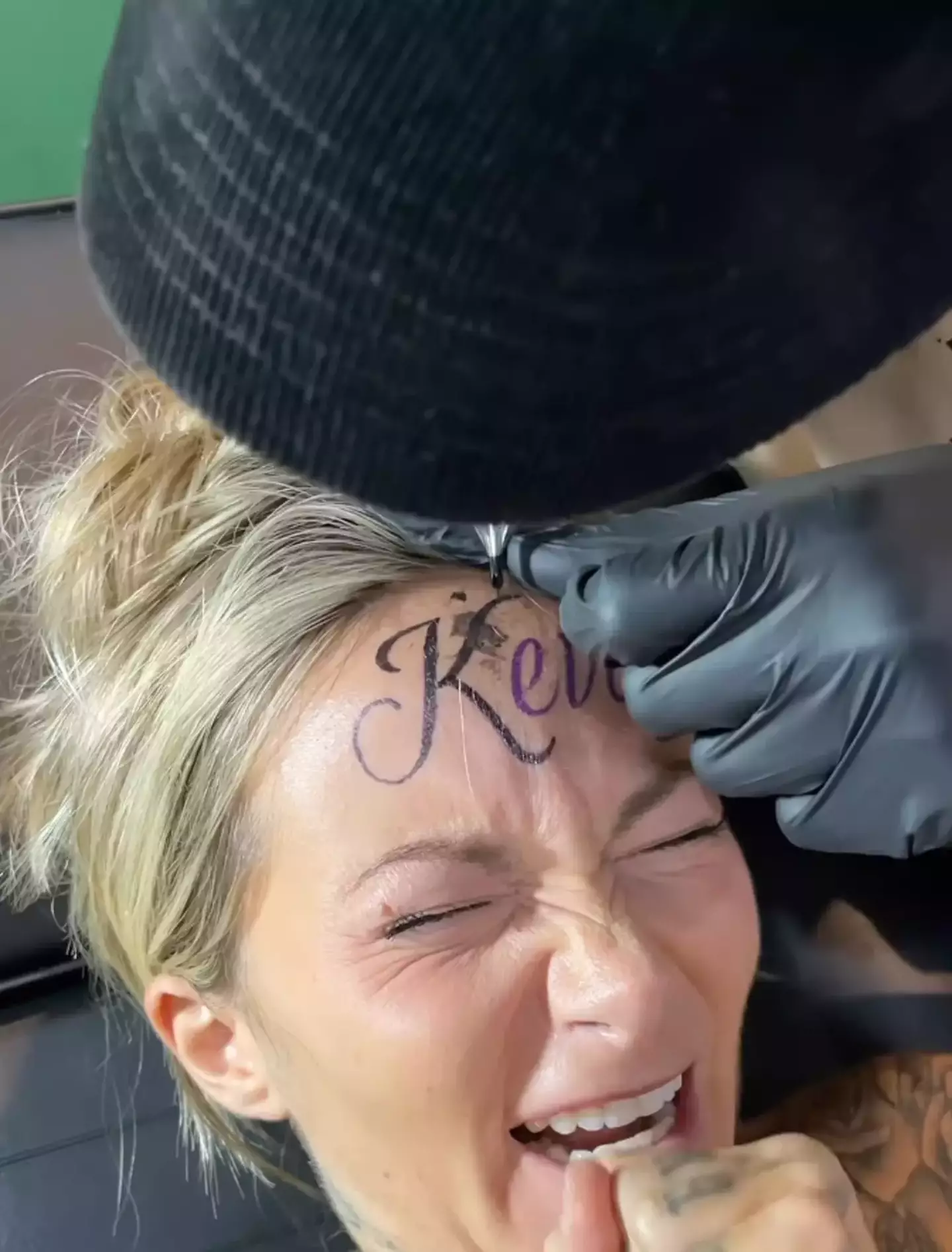 Influencer, Ana Stanskovsky, went viral after appearing to get her boyfriend's name 'tattooed' on her forehead.