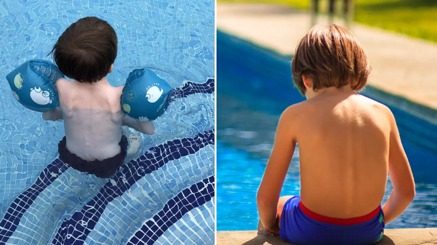 Mum called out for suggesting it's acceptable to let son in swimming pool alone with armbands