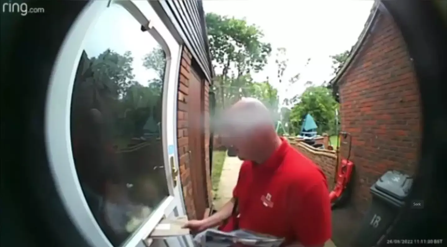 This postman got a lot more when he bargained for on his round.