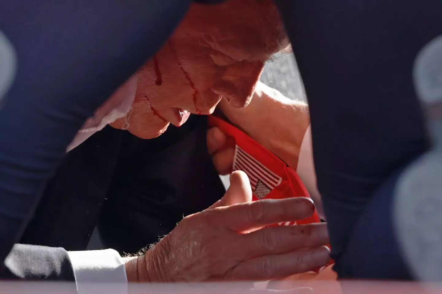 The US President took a graze to the ear when he was shot at (Anna Moneymaker/Getty Images)