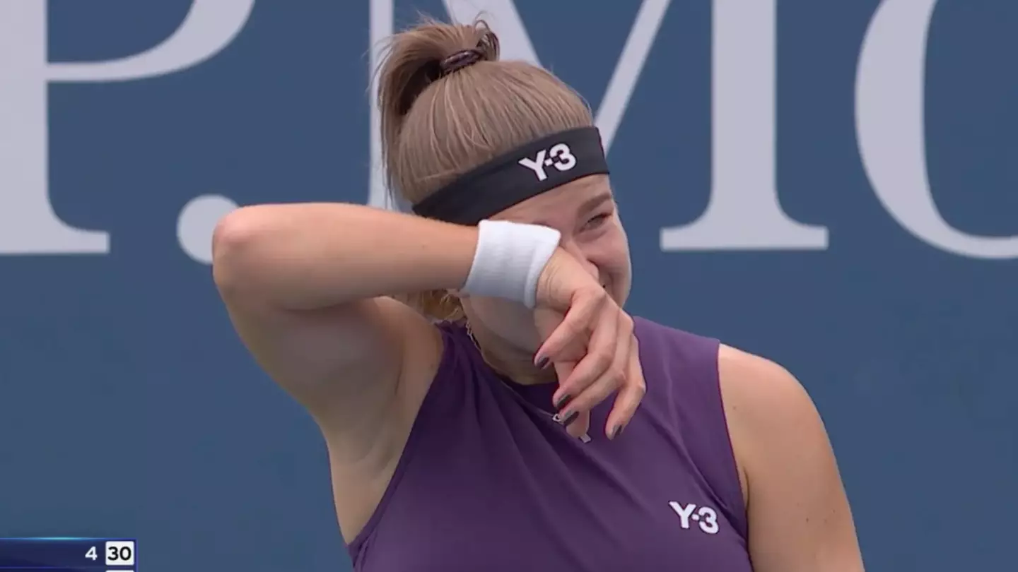Tennis player breaks down in tears after ex-boyfriend shows up to US Open's match