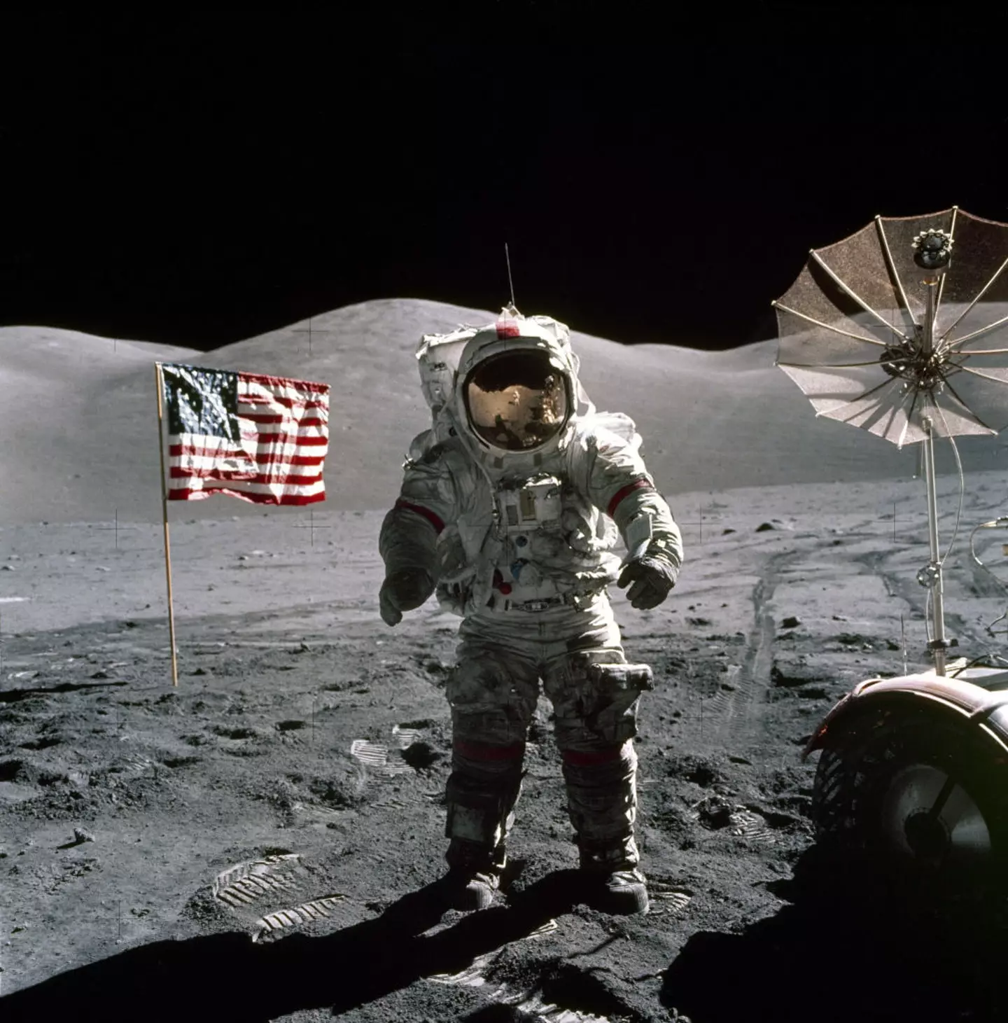 The Apollo 17 mission in '72 was the last time a NASA astronaut set foot on the moon (HUM Images/Universal Images Group via Getty Images)