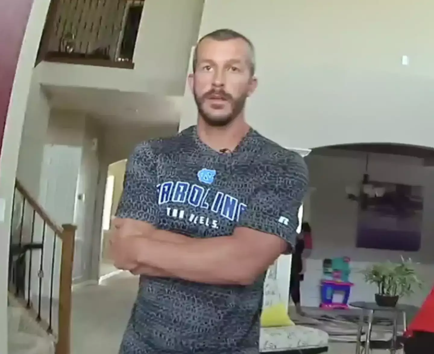 The killer's attempt at an elaborate cover-up was captured on camera.