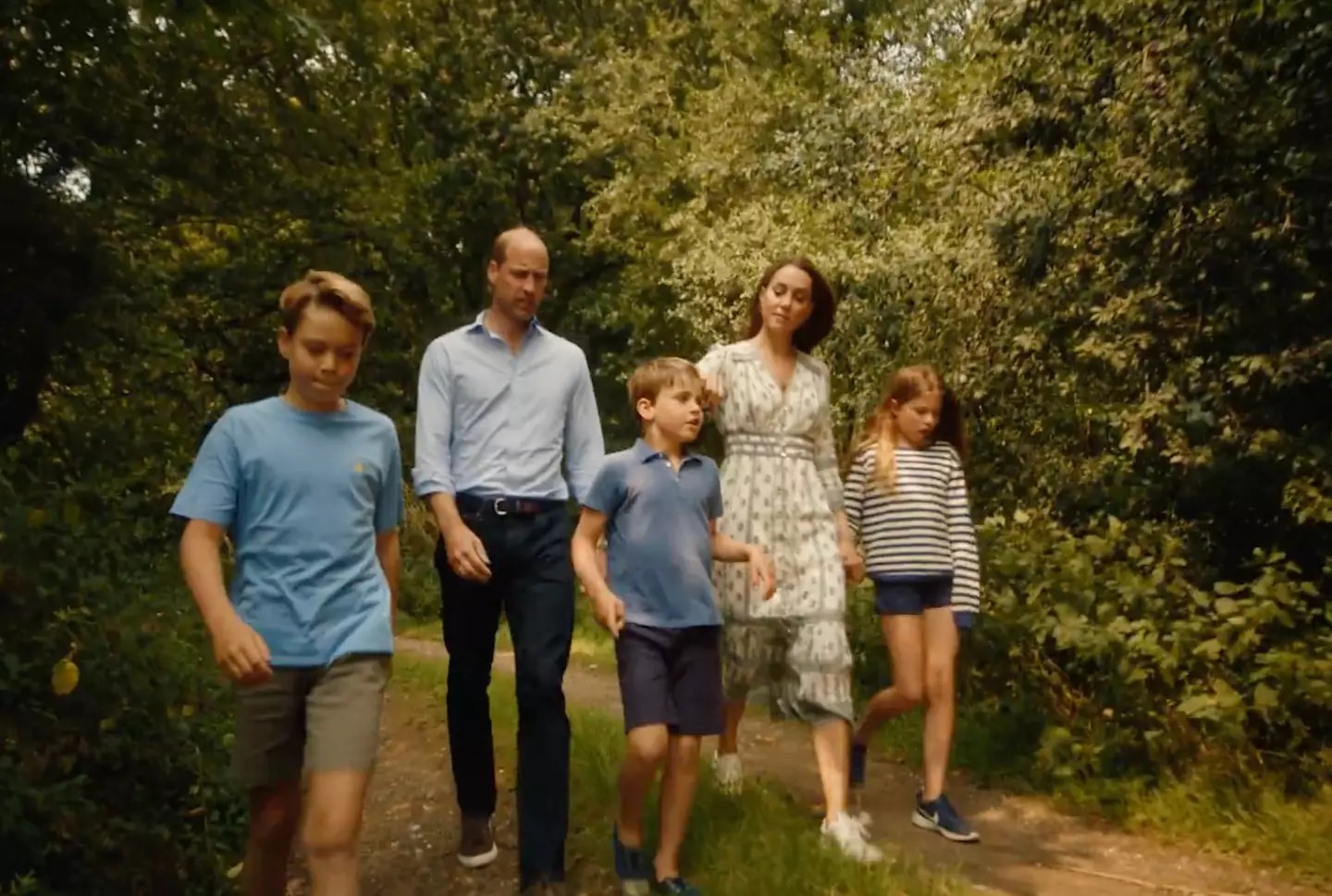 Fans have been quick to point out how the family always seem to be wearing blue (X/@KensingtonRoyal)