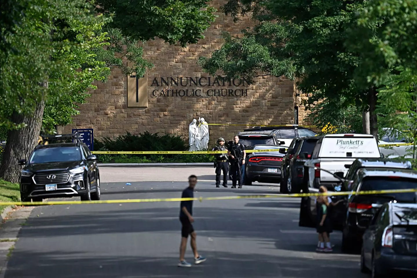 A shooting at Annunciation School Church in Minnesota has left two children dead with many more injured (Stephen Maturen / Stringer / Getty Images)