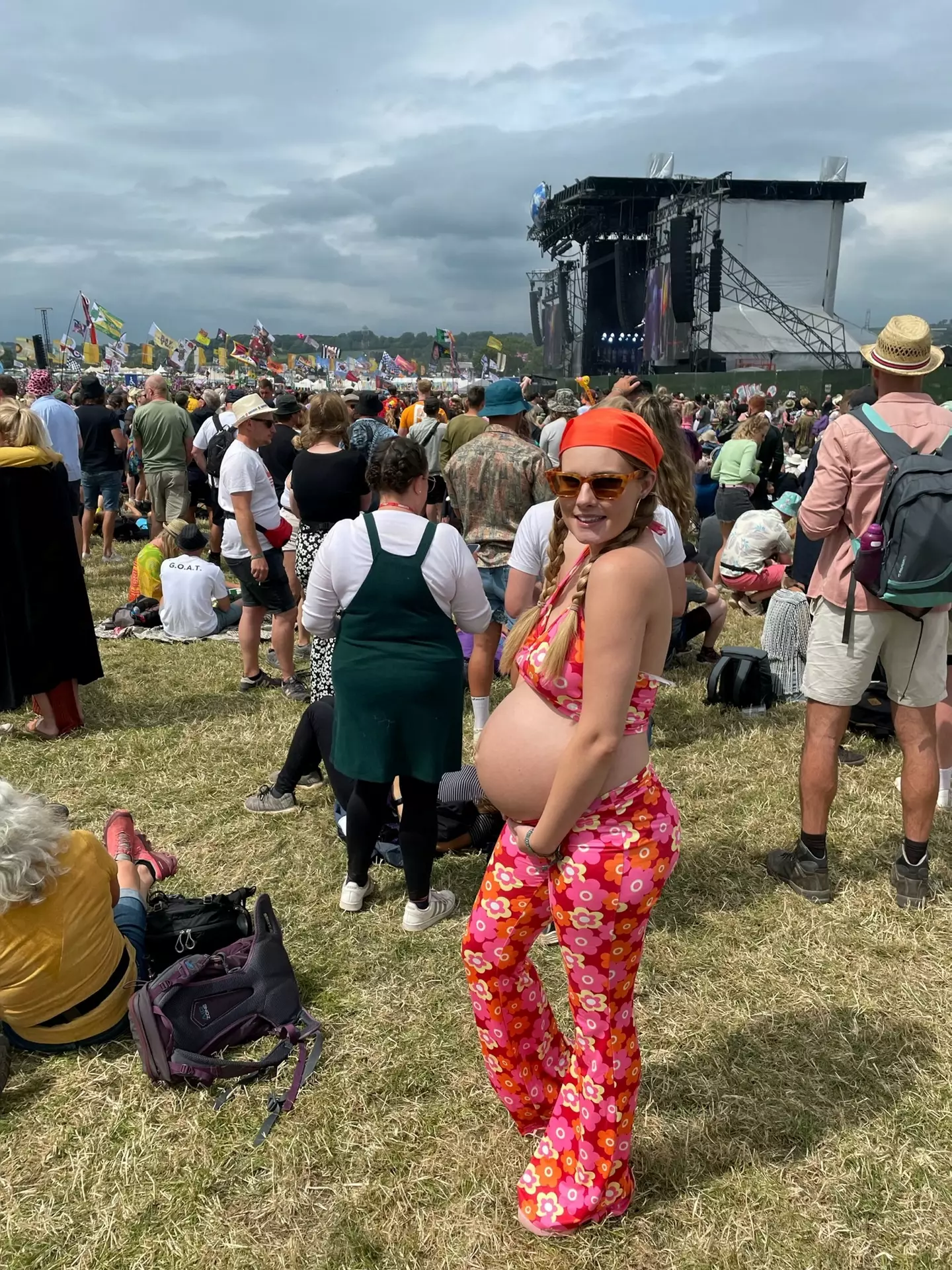 Lois at Glastonbury.