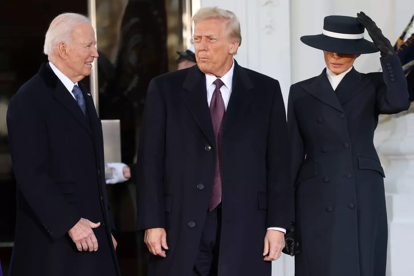 Joe Biden gave the Trumps a warm welcome to the White House (Scott Olson/Getty Images)