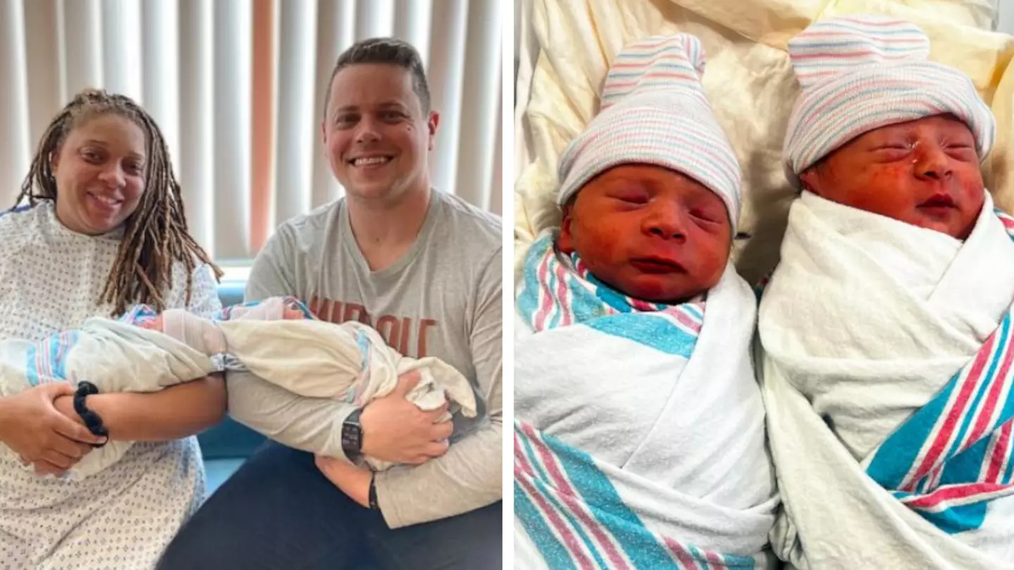 Couple welcome twin boys born on two different days and years